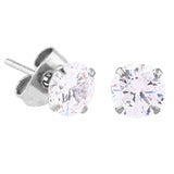 Surgical steel Cubic Zircon crystals
