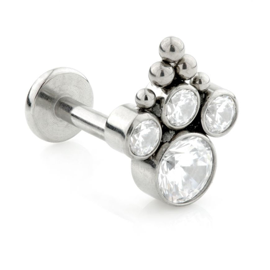 Screw Fit Titanium Caeli Labret bar 1.2 x 8mm - Pic&Mix The Body Jewellery Shop