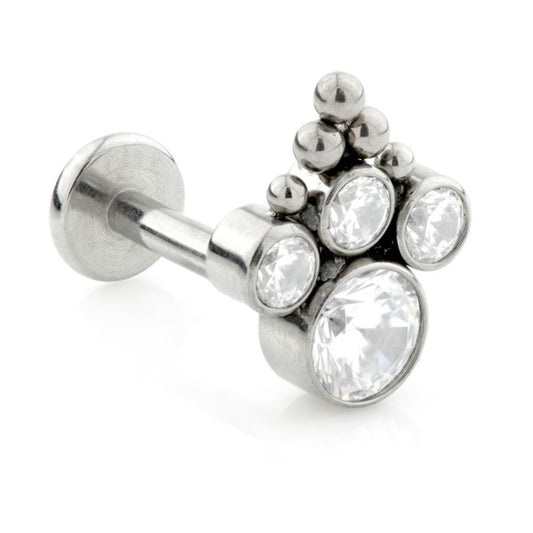 Screw Fit Titanium Caeli Labret bar 1.2 x 8mm - Pic&Mix The Body Jewellery Shop