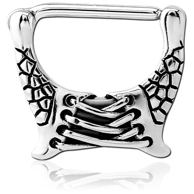 Nipple clicker - 1.6x12mm with corset design - Pic&Mix The Body Jewellery Shop