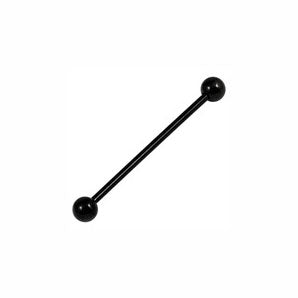 Black 316L surgical steel industrial bar - Pic&Mix The Body Jewellery Shop