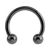 Black steel circular barbell 1.2 or 1.6mm