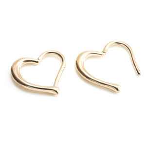 Rose gold heart Daith ring